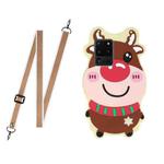 For Samsung Galaxy S20 Ultra Christmas Series Silicone Shockproof Case with Neck Lanyard(Elk)