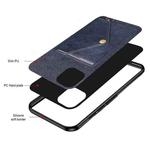 For iPhone 11 Litchi Texture Silicone + PC + PU Leather Back Cover Shockproof Case with Card Slot (Black)