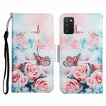 For Samsung Galaxy A02s US Edition Painted Pattern Horizontal Flip Leather Case with Holder & Card Slot & Wallet(Peony Butterfly)