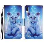 For Samsung Galaxy A10 / M10 Painted Pattern Horizontal Flip Leather Case with Holder & Card Slot & Wallet(Little Leopard)