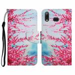 For Samsung Galaxy A10s Painted Pattern Horizontal Flip Leather Case with Holder & Card Slot & Wallet(Red Cherry Blossoms)