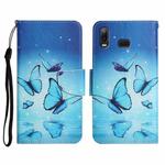 For Samsung Galaxy A10s Painted Pattern Horizontal Flip Leather Case with Holder & Card Slot & Wallet(Flying Butterfly)