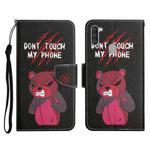 For Samsung Galaxy A11 Painted Pattern Horizontal Flip Leather Case with Holder & Card Slot & Wallet(Red Bear)