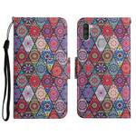 For Samsung Galaxy A11 Painted Pattern Horizontal Flip Leather Case with Holder & Card Slot & Wallet(Rhombus Kaleidoscope)