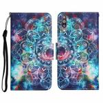 For Samsung Galaxy A20s Painted Pattern Horizontal Flip Leather Case with Holder & Card Slot & Wallet(Starry Mandala)