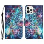 For iPhone 13 Pro Painted Pattern Horizontal Flip Leather Case with Holder & Card Slot & Wallet (Starry Mandala)