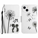 For iPhone 13 mini Painted Pattern Horizontal Flip Leather Case with Holder & Card Slot & Wallet (Dandelion)