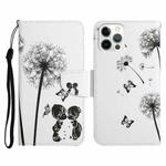 For iPhone 12 Pro Max Painted Pattern Horizontal Flip Leather Case with Holder & Card Slot & Wallet(Dandelion)