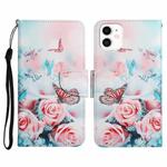For iPhone 12 mini Painted Pattern Horizontal Flip Leather Case with Holder & Card Slot & Wallet (Peony Butterfly)