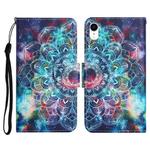 For iPhone XR Painted Pattern Horizontal Flip Leather Case with Holder & Card Slot & Wallet(Starry Mandala)