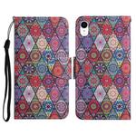 For iPhone XR Painted Pattern Horizontal Flip Leather Case with Holder & Card Slot & Wallet(Prismatic Kaleidoscope)