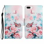 Painted Pattern Horizontal Flip Leather Case with Holder & Card Slot & Wallet For iPhone 8 Plus & 7 Plus(Peony Butterfly)
