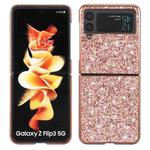 For Samsung Galaxy Z Flip3 5G Glitter Powder Shockproof TPU Protective Case(Rose Gold)