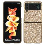 For Samsung Galaxy Z Flip3 5G Glitter Powder Shockproof TPU Protective Case(Gold)