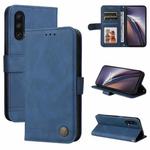 For OnePlus Nord CE 5G Skin Feel Life Tree Metal Button Horizontal Flip Leather Case with Holder & Card Slot & Wallet & Photo Frame & Strap(Blue)