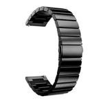 18mm For Samsung Smart Watch One-bead Steel Watch Band(Black)