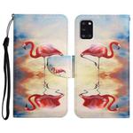 For Samsung Galaxy A31 Painted Pattern Horizontal Flip Leather Case with Holder & Card Slot & Wallet(Flamingo)