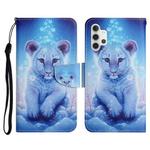 For Samsung Galaxy A32 4G Painted Pattern Horizontal Flip Leather Case with Holder & Card Slot & Wallet(Little Leopard)