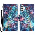 For Samsung Galaxy A32 5G Painted Pattern Horizontal Flip Leather Case with Holder & Card Slot & Wallet(Starry Mandala)