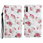 For Samsung Galaxy A50 Painted Pattern Horizontal Flip Leather Case with Holder & Card Slot & Wallet(Red Peony Flower)