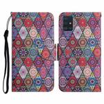 For Samsung Galaxy A51 Painted Pattern Horizontal Flip Leather Case with Holder & Card Slot & Wallet(Rhombus Kaleidoscope)