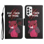 For Samsung Galaxy A52 5G / 4G Painted Pattern Horizontal Flip Leather Case with Holder & Card Slot & Wallet(Red Bear)