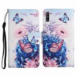 For Samsung Galaxy A70 Painted Pattern Horizontal Flip Leather Case with Holder & Card Slot & Wallet(Purple Butterfly)