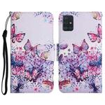 For Samsung Galaxy A71 Painted Pattern Horizontal Flip Leather Case with Holder & Card Slot & Wallet(Bright Butterfly)