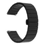 20mm For Samsung Smart Watch One-bead Steel Butterfly Buckle Watch Band(Black)