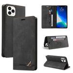 For iPhone 13 Pro Max Skin Feel Anti-theft Brush Horizontal Flip Leather Case with Holder & Card Slots & Wallet (Black)