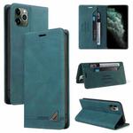Skin Feel Anti-theft Brush Horizontal Flip Leather Case with Holder & Card Slots & Wallet For iPhone 11 Pro Max(Blue)