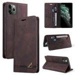 Skin Feel Anti-theft Brush Horizontal Flip Leather Case with Holder & Card Slots & Wallet For iPhone 11 Pro Max(Brown)