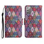 For Samsung Galaxy Note20 Painted Pattern Horizontal Flip Leather Case with Holder & Card Slot & Wallet(Rhombus Kaleidoscope)