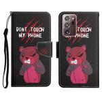 For Samsung Galaxy Note20 Ultra Painted Pattern Horizontal Flip Leather Case with Holder & Card Slot & Wallet(Red Bear)