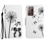 For Samsung Galaxy Note20 Ultra Painted Pattern Horizontal Flip Leather Case with Holder & Card Slot & Wallet(Dandelion)