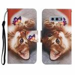 For Samsung Galaxy S10e Painted Pattern Horizontal Flip Leather Case with Holder & Card Slot & Wallet(Butterfly Cat)