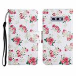 For Samsung Galaxy S10e Painted Pattern Horizontal Flip Leather Case with Holder & Card Slot & Wallet(Red Peony Flower)