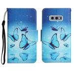 For Samsung Galaxy S10e Painted Pattern Horizontal Flip Leather Case with Holder & Card Slot & Wallet(Flying Butterfly)