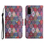 For Samsung Galaxy S20 FE Painted Pattern Horizontal Flip Leather Case with Holder & Card Slot & Wallet(Rhombus Kaleidoscope)
