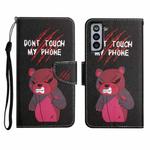 For Samsung Galaxy S21 5G Painted Pattern Horizontal Flip Leather Case with Holder & Card Slot & Wallet(Red Bear)