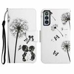For Samsung Galaxy S21+ 5G Painted Pattern Horizontal Flip Leather Case with Holder & Card Slot & Wallet(Dandelion)