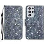For Samsung Galaxy S21 Ultra 5G Painted Pattern Horizontal Flip Leather Case with Holder & Card Slot & Wallet(Gypsophila)