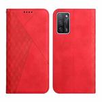 For OPPO A16s / A16 / A54s / A53s 5G / A55 5G Diamond Pattern Splicing Skin Feel Magnetic Horizontal Flip Leather Case with Card Slots & Holder & Wallet(Red)