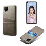 For Huawei P40 Lite Calf Texture PC + PU Leather Back Cover Shockproof Case with Dual Card Slots(Grey)