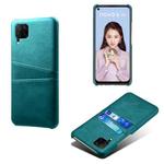 For Huawei P40 Lite Calf Texture PC + PU Leather Back Cover Shockproof Case with Dual Card Slots(Green)