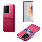 For Xiaomi Mi Mix 4 5G Calf Texture PC + PU Leather Back Cover Shockproof Case with Dual Card Slots(Rose Red)