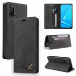 For OPPO A52 / A72 / A92 Skin Feel Anti-theft Brush Horizontal Flip Leather Case with Holder & Card Slots & Wallet(Black)