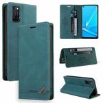 For OPPO A52 / A72 / A92 Skin Feel Anti-theft Brush Horizontal Flip Leather Case with Holder & Card Slots & Wallet(Blue)