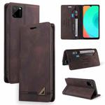 For OPPO Realme C11 Skin Feel Anti-theft Brush Horizontal Flip Leather Case with Holder & Card Slots & Wallet(Brown)