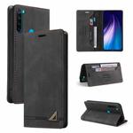 For Xiaomi Redmi Note 8 Skin Feel Anti-theft Brush Horizontal Flip Leather Case with Holder & Card Slots & Wallet(Black)